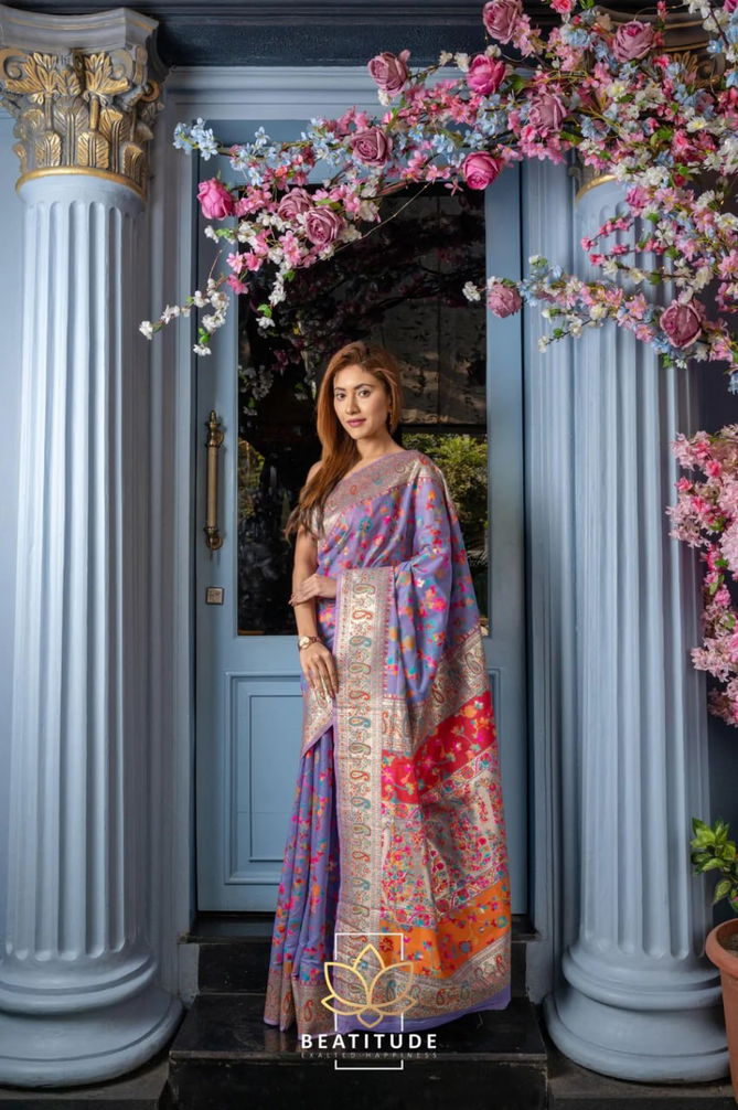 DDF 120 Kashmiri Weaving Designer Sarees Catalog
